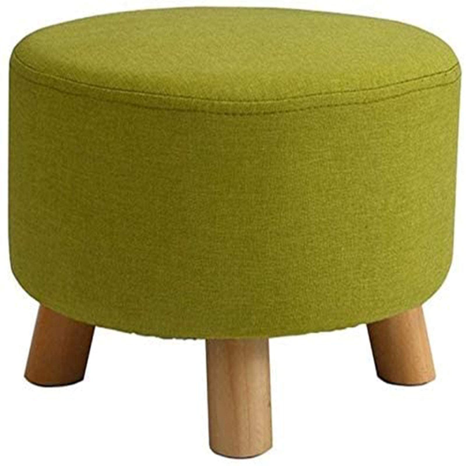 Pouf de canapé en bois massif et assise douce en coton vert durable