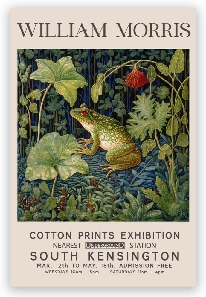 Generic William Morris Frog Canvas Wall Art Prints Vintage