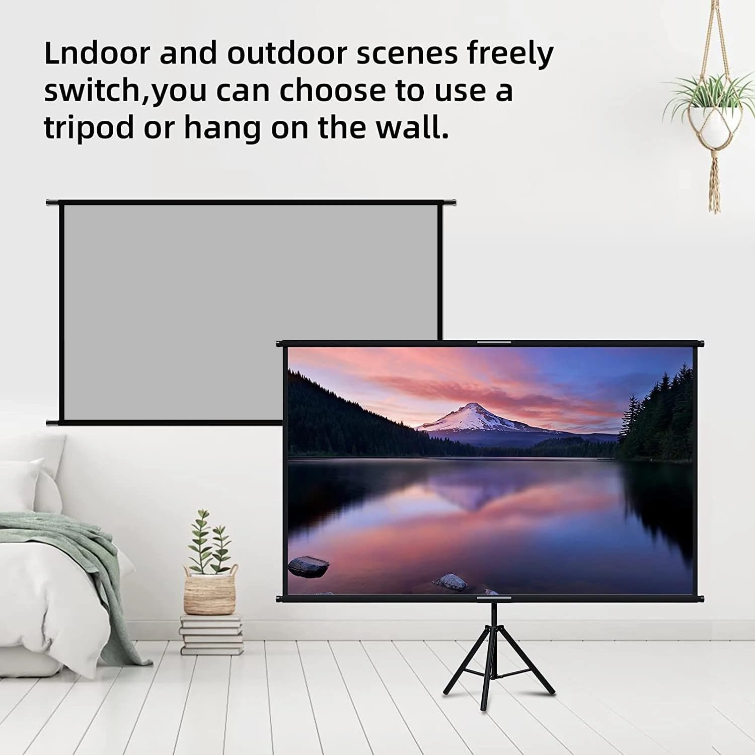 schermo home theater Schermo per proiettore con supporto in metallo grigio anti-luce(120 inch)