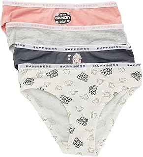 KIABI Pop Corn Pack Of 4 Printed Briefs