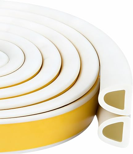 Cinta de sellado de pelado de clima, tira adhesiva autoadhesiva tipo D de espuma para marcos de puertas y ventanas, cinta de sellado de espuma de