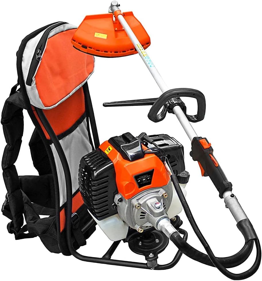 Decespugliatore a zaino con motore a scoppio multifunzione 2 in 1 52cc 2 tempi professionale con...