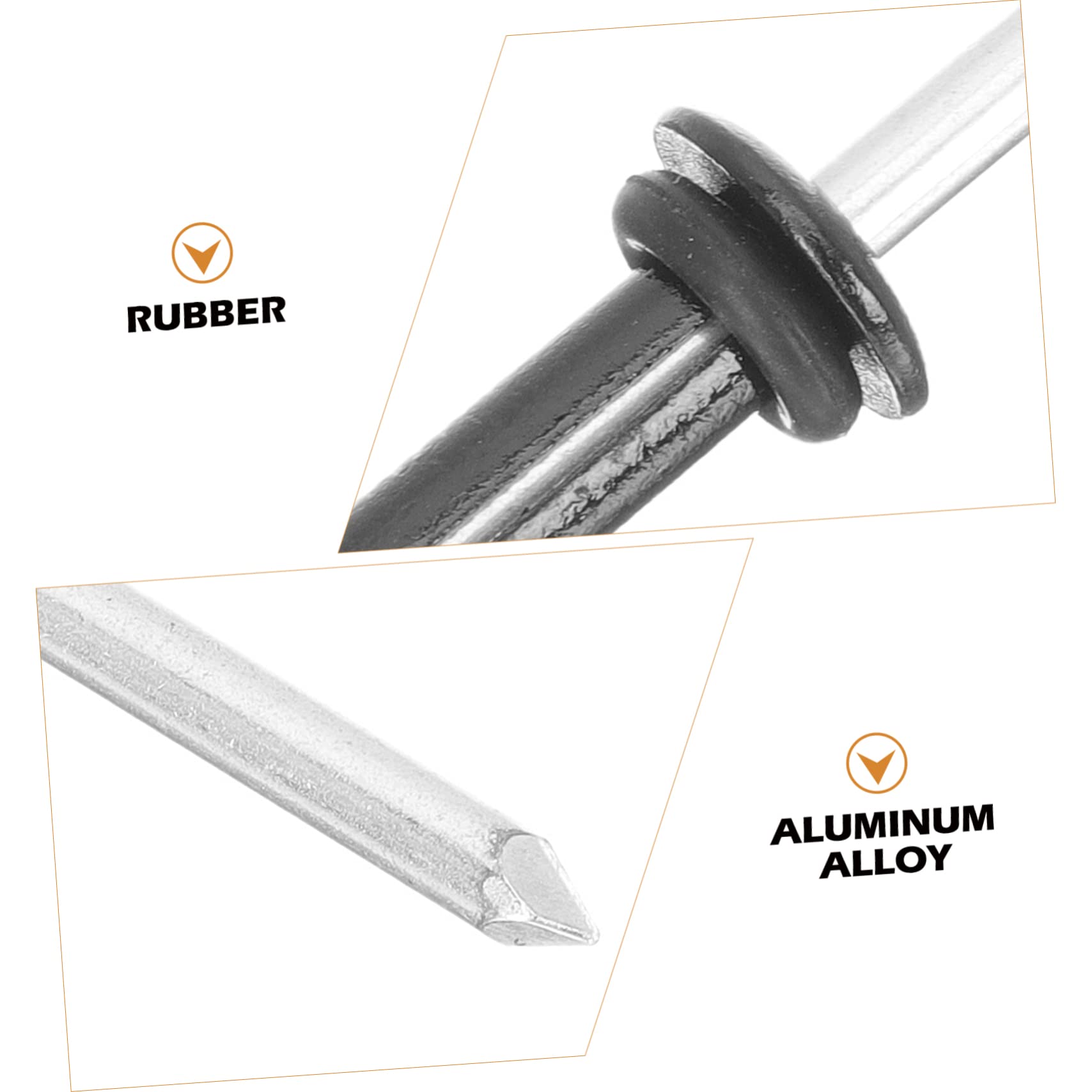 Housoutil 3 Sets Kajak-Boot-zubehör Multifunktionsnieten Tragbares Design Robuste Aluminiumlegierung Gummimaterialien Für Rutenhalter Pad Eyes