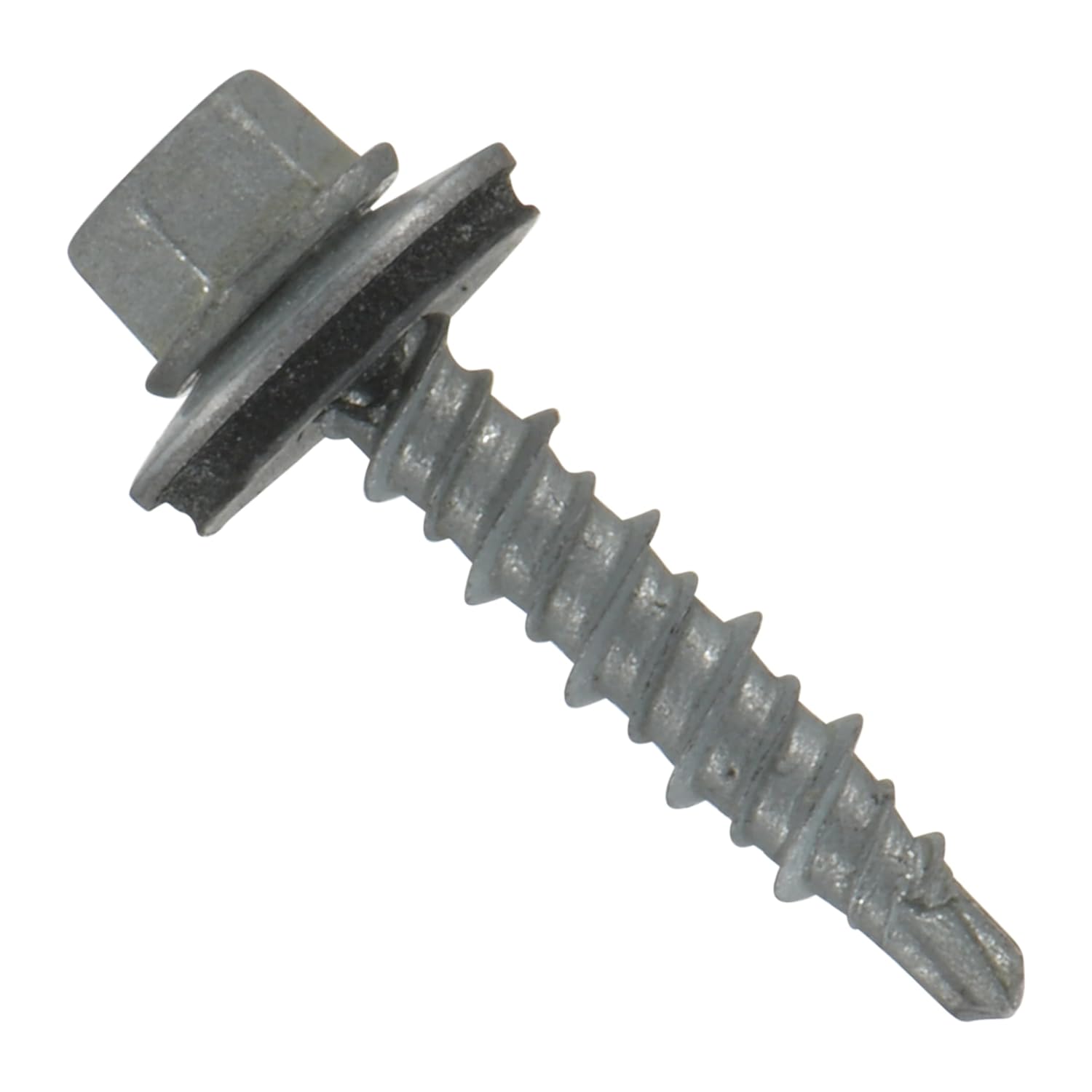 #10x1" Hi-Lo Mini-Driller EPDM Washered Metal Roofing/Siding Fasteners (250pcs) (Unpainted/Mill Finish)