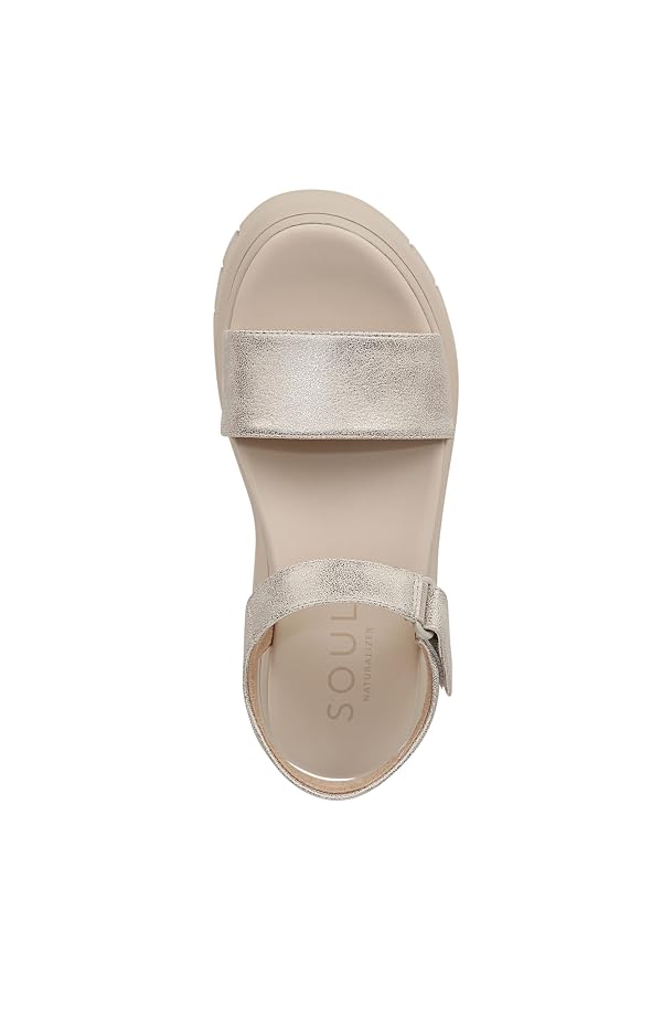Naturalizer SOUL Womens Poppi Ankle Strap Platform Flat Sandal Light Gold 7.5 W by Naturalizer - Used condition - Image 6