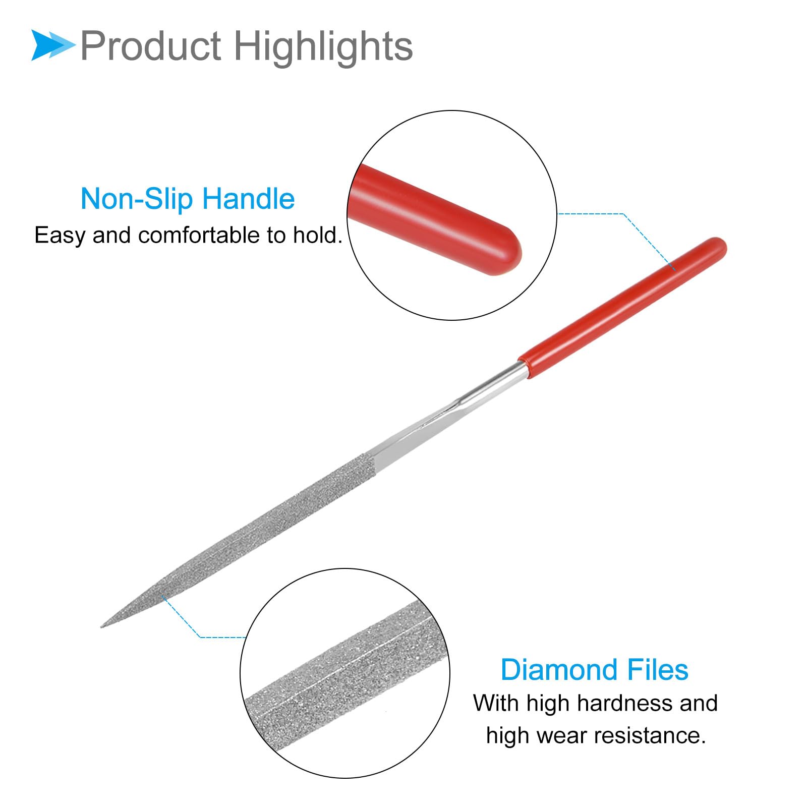 CoCud Diamond Coated Needle File,, 5x180mm - Image 4