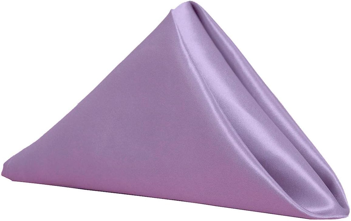 YOUR CHAIR COVERS - 20 inch Satin Cloth Napkins Pink (Pack of 10), Oversized, Hemmed Table Napkins for Restaurant, Bistro, Wedding, Thanksgiving and Christmas : Home & Kitchen