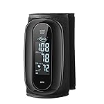 Blood Pressure Monitor Upper Arm with One Piece Design, Digital BP Machine for Home Use with Cuff Size 9-14 Inch, Portable Meter, Built-in Battery