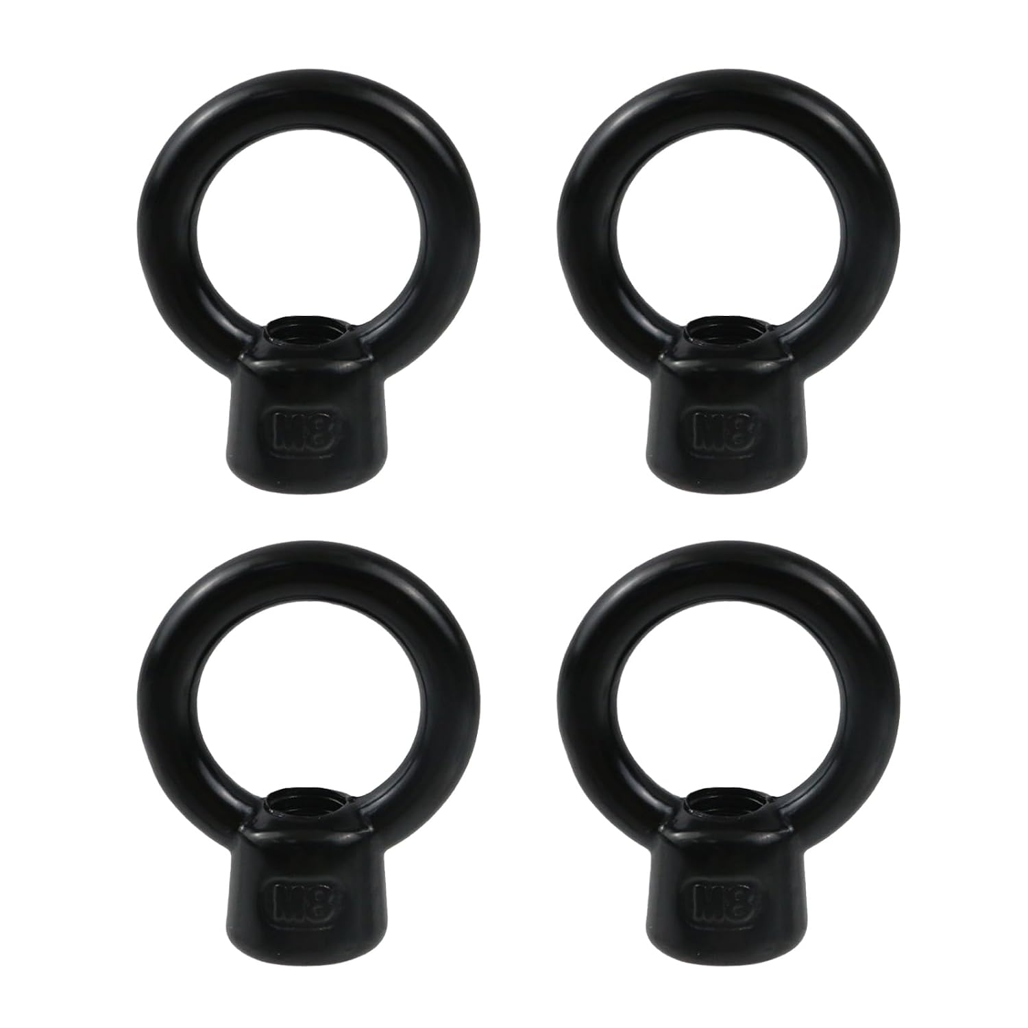 Oedema M8 Stainless Steel 304 Lifting Eye Nut Ring Shaped Eye Bolt 4 Pcs