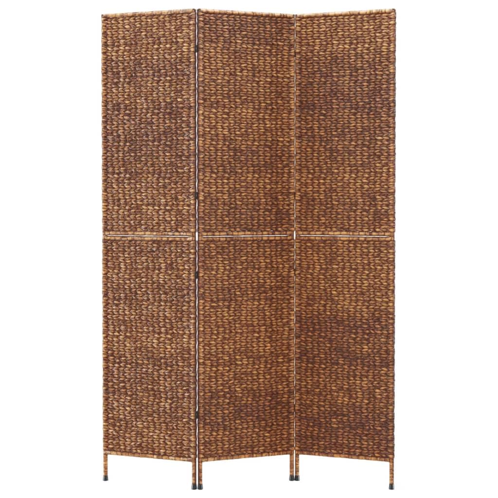 Divisor de habitación Hyacinth de agua marrón de 3 paneles, pantalla de privacidad plegable de 122 x 180 cm, partición de estilo rústico tejida a mano para dormitorio, sala de estar, oficina