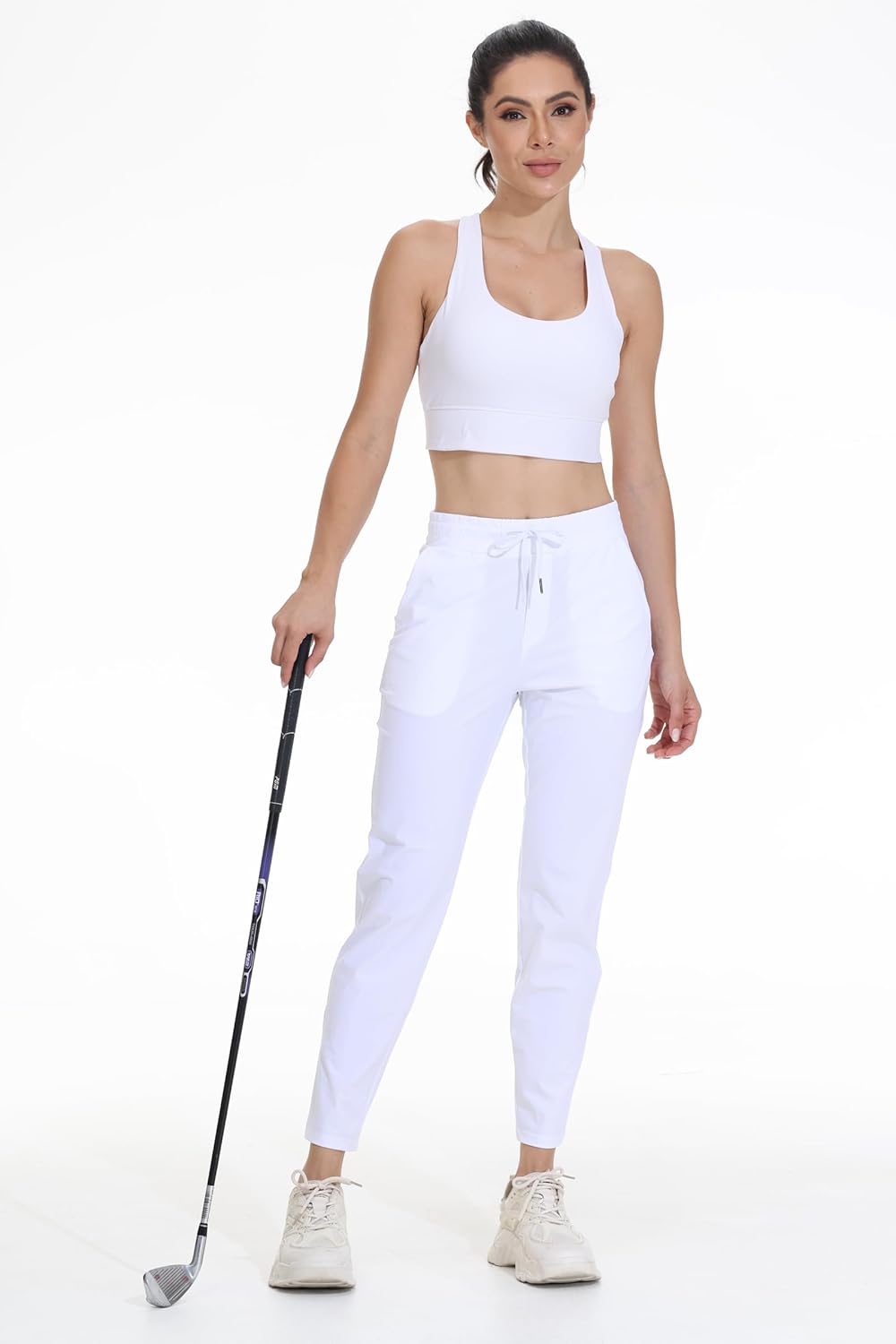 Blaosn 7/8 Dress Golf Pants Women Workout Athletic Sweatpants with Pockets Work Track Lounge Casual Jogger Yoga Leggings - Image 3