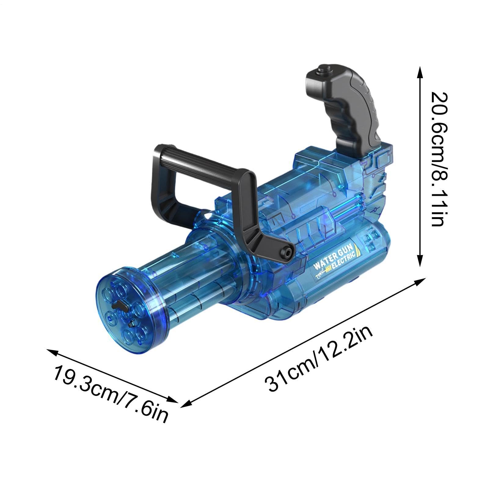 Giocattolo Elettrico per Pistola ad Acqua Sparacqua elettrico con funzione | Giochi per Battaglie con Acqua con Effetti di Luce e Fiamma per Bambini Attività all'Aperto Giardino Spiaggia Piscina C