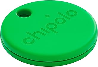 Chipolo ONE - 1 Pack - Key Finder, Bluetooth Tracker for Keys, Backpack, Item Finder, Premium Features, Out of Range Alerts, Works with Chipolo app (iOS & Android compatible) GREEN