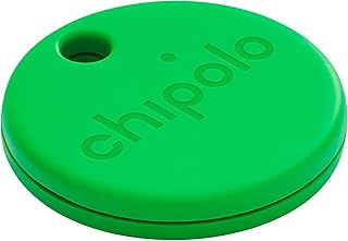 Chipolo ONE - 1 Pack - Key Finder, Bluetooth Tracker for Keys, Bag, Item Finder. Free Premium Features. iOS and Android Compatible (Green)