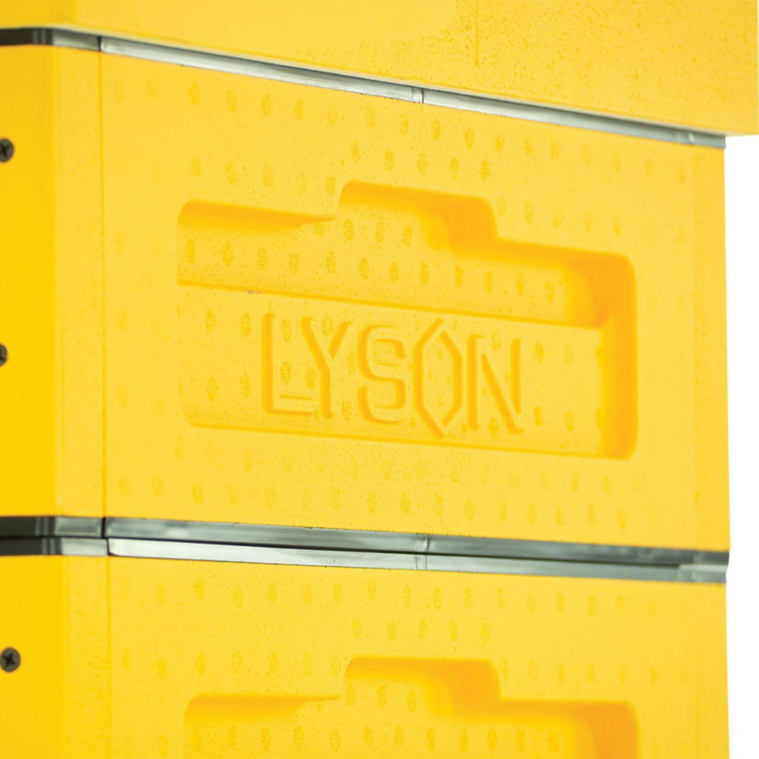 LYSON Bienenbeute Styropor Dadantbeute Dadant Blatt Beute OPTIMA Bienenstock-Set mit niedrigem Varroa-Kunststoffboden (GELB) für die Selbstmontage (Passende Rahmen:47×43,5x30cm;47×43,5x15,9cm)