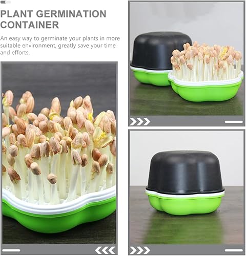 Miniatura 5 de GANAZONO 2 juegos de bandejas de inicio de vegetales bandejas de vivero de plantas, bandejas de cultivo, germinación de flores, tazas de inicio,