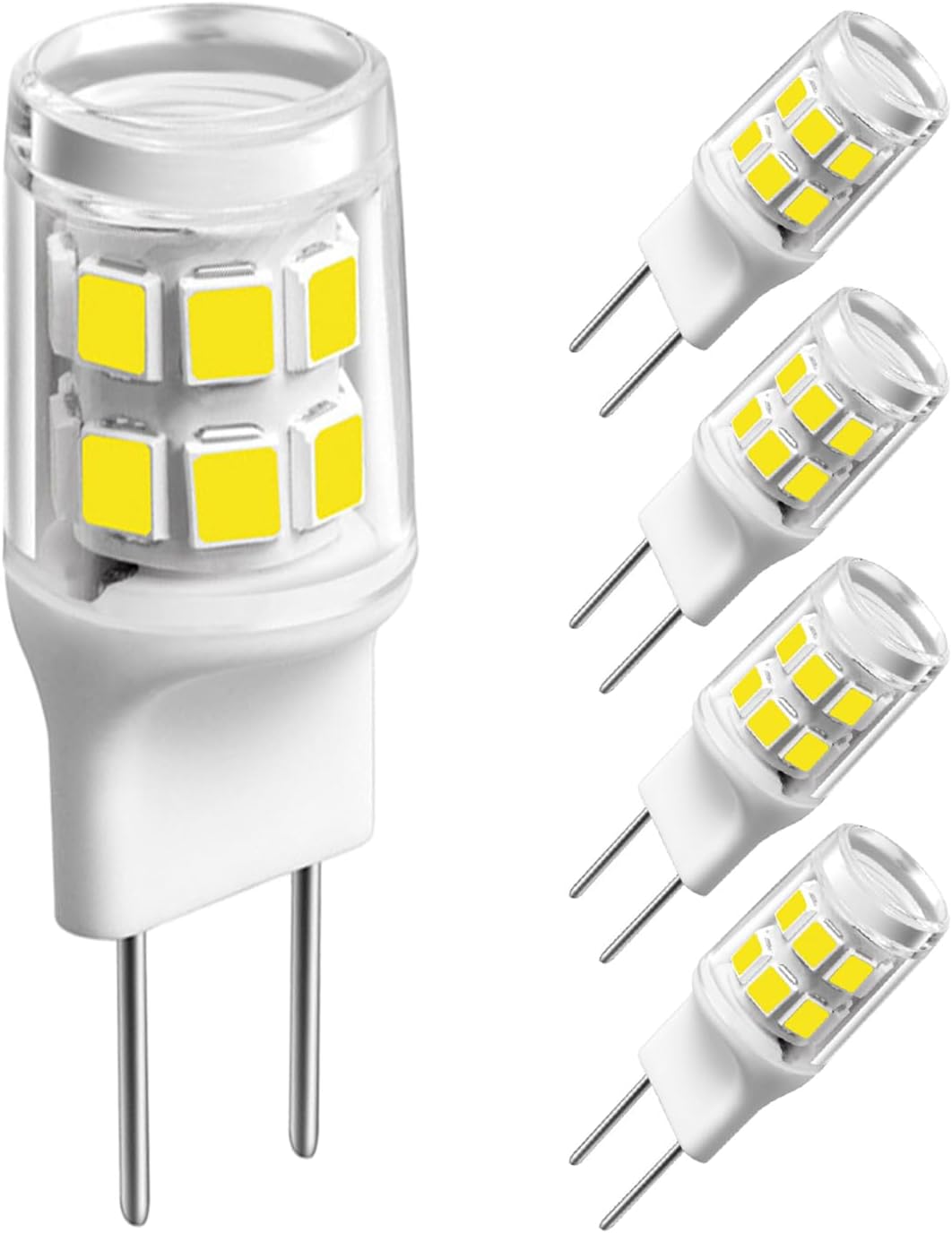 G8 Led Bulb, 20-25W Halogen Equivalent 3W T4 Bulb, Daylight White 6000K, 120V Puck Light Bulbs for Under Cabinet Light, Under Counter Kitchen Lighting,5-Pack…