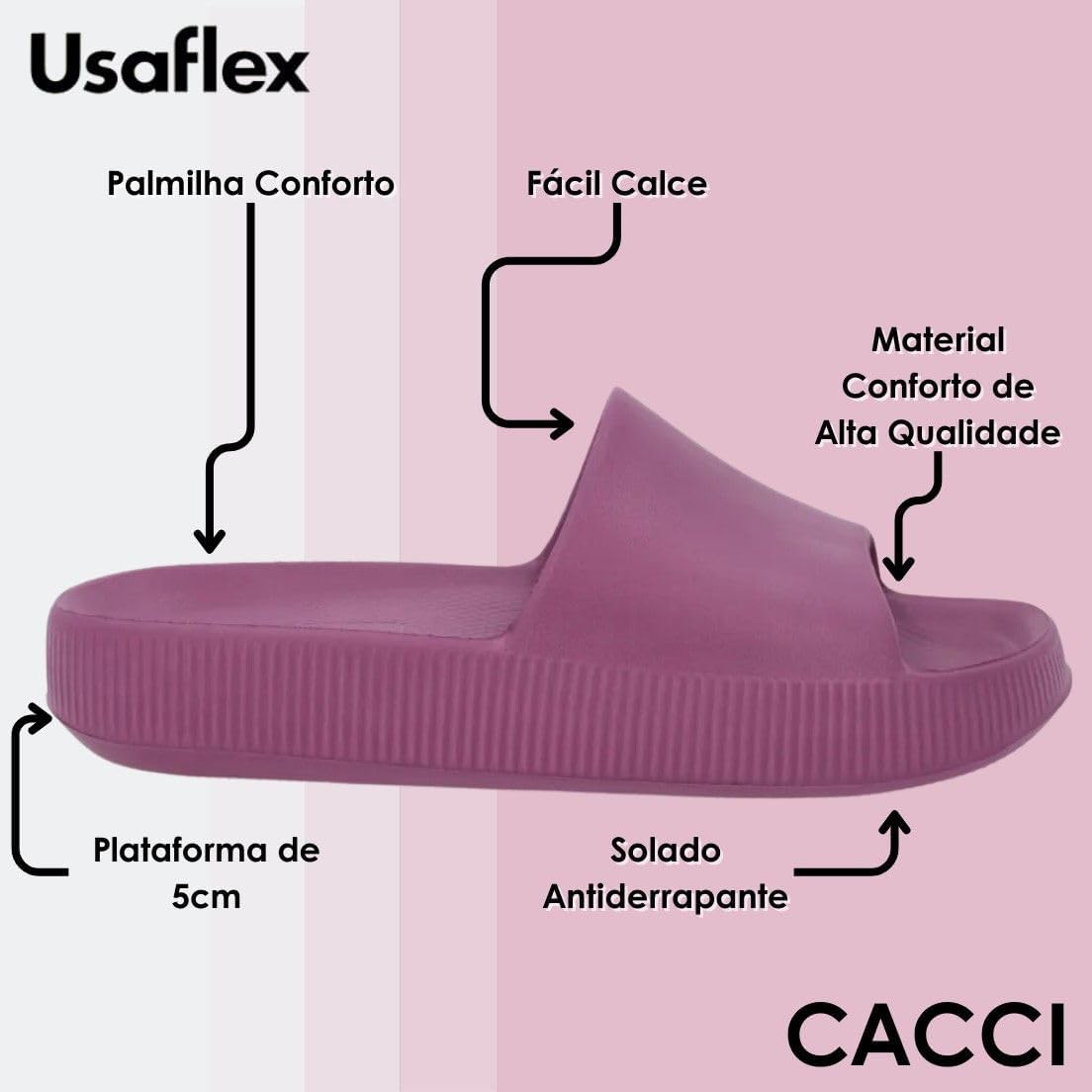 Usaflex Chinelo Feminino Poofy Nuvem Slide Blue 39 Usaflex Chinelo Feminino Poofy Nuvem Slide Blue 39