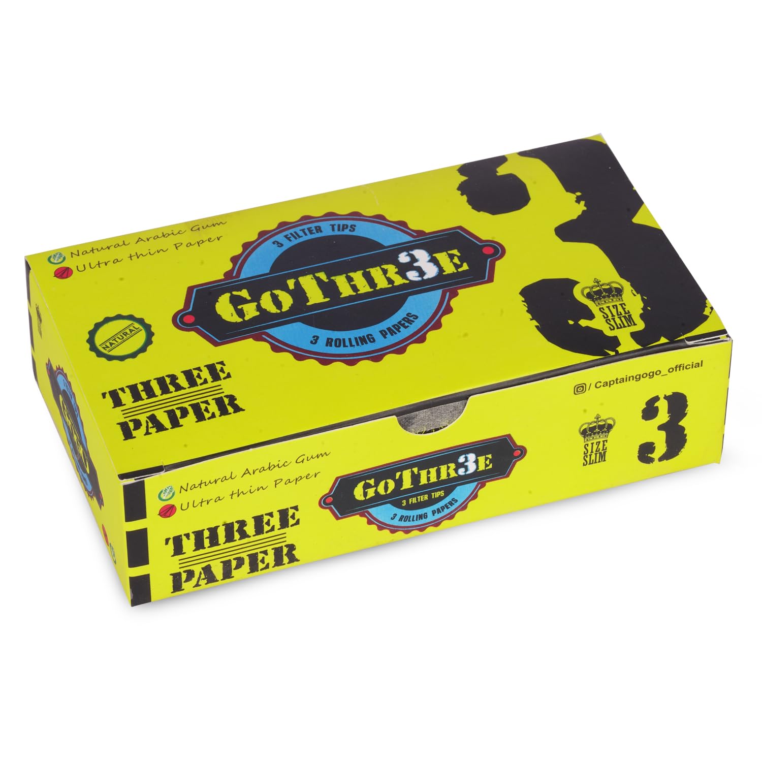 Captain GoGo Rolling Paper 3 filter 3 paper 109X44 MM 150 sheet(pack of 50)-picture-11