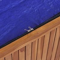 Vista 7 de vidaXL Caja de almacenamiento de madera para exteriores con tapa de elevación de gas, baúl de terraza con bolsa impermeable con cremallera