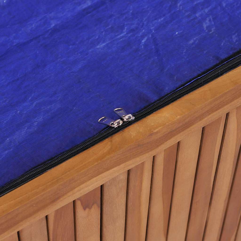 Scatola portaoggetti da giardino in legno di acacia, 150 x 80 x 75 cm, con tasca interna impermeabile e molle a gas, resistente alle intemperie e versatile, per terrazza, balcone, esterno