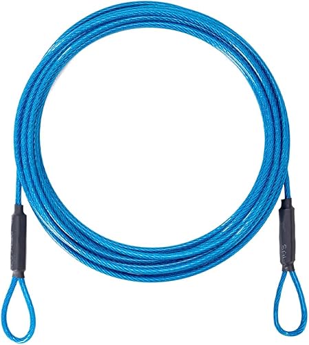 Miniatura 8 de Cable de seguridad de acero inoxidable para viajes al aire libre de 3.3mm (1/8 pulgada), cable de seguridad de bloqueo de equipaje de 3 pies, cuerda