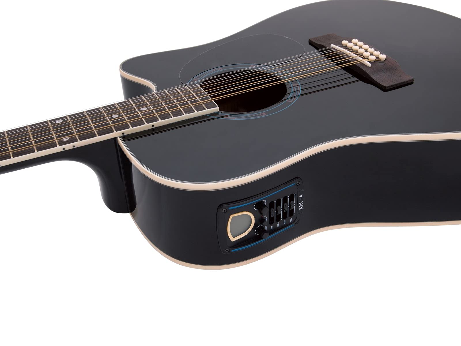 DIMAVERY DR-612 Westerngitarre 12-saitig, schwarz