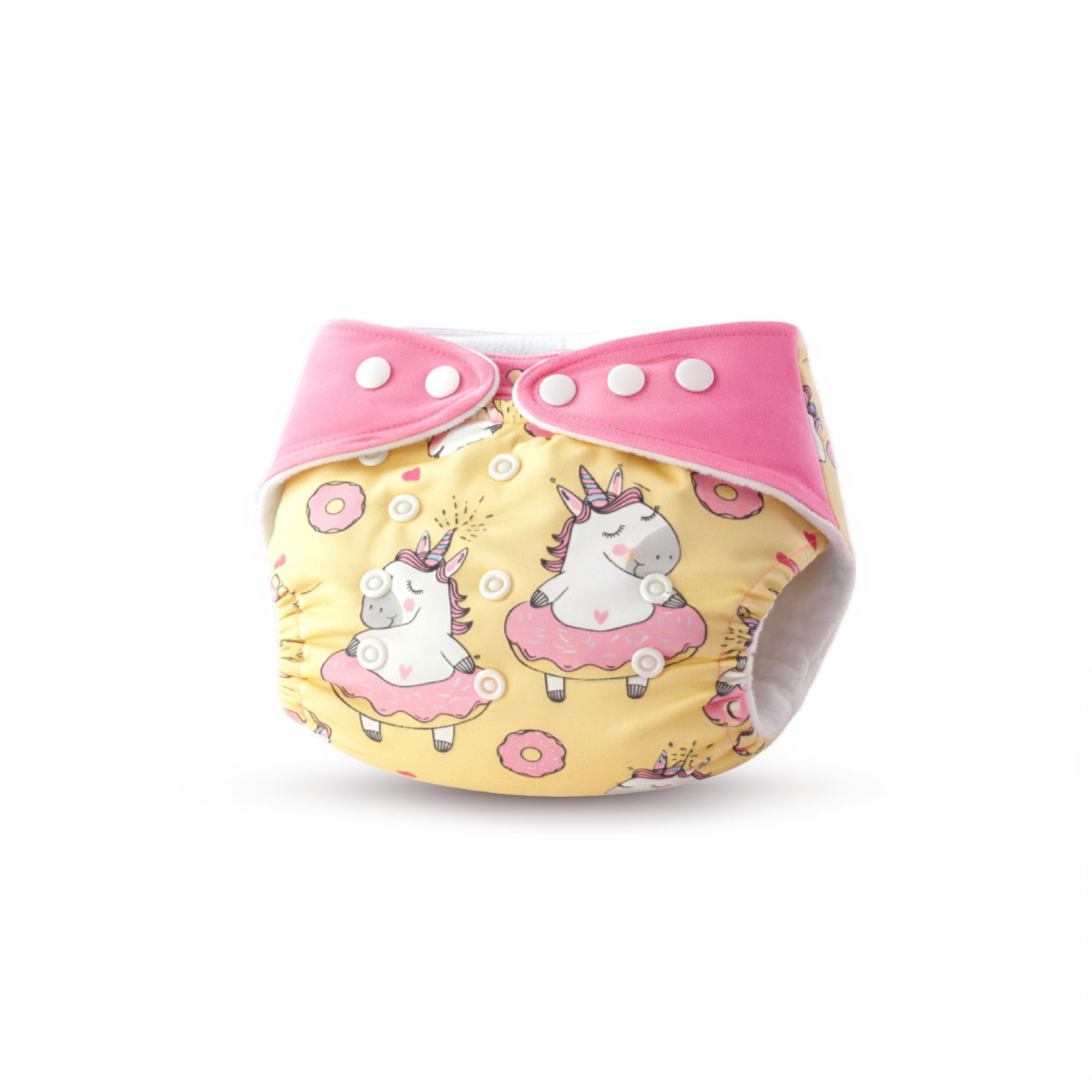 Reusable Cloth Diaper for Babies | Pink Unicorn Print | 6-Layer Ultra Absorbent Insert | Leakproof Pocket Diaper | Adjustable 3M–3Y | Washable Eco-Friendly | Pack of 1-image-11