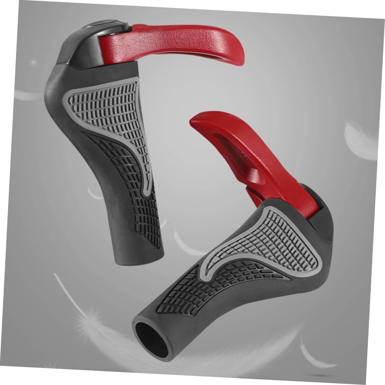 ibasenice Poignées De Guidon en Alliage D'Aluminium pour Vélo De Guidon Poignées De Guidon en Caoutchouc Rouge