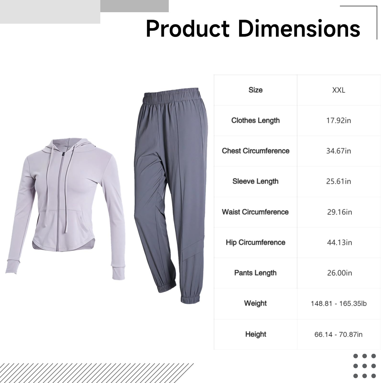 Conjunto de entrenamiento de 2 piezas para mujer, camiseta con capucha y pantalones a juego, ropa deportiva de nailon y elastano para pilates y yoga, traje de ejercicio gris, ropa versátil de dos