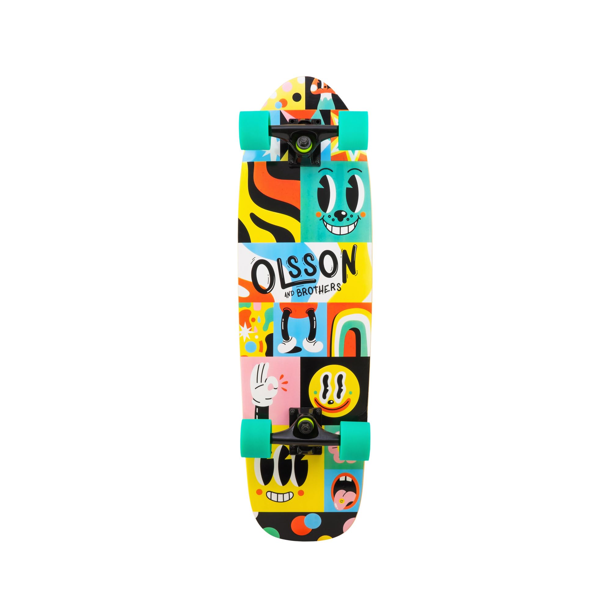 Cruisers OLSSON Skateboards -Ruedas Alto Rebote SHR 65MM, Tabla 30"-32", 7 láminas Arce Canadiense, Ejes xrkp 6,5", ABEC 7 monopatín Adolescentes niños Principiantes Profesionales