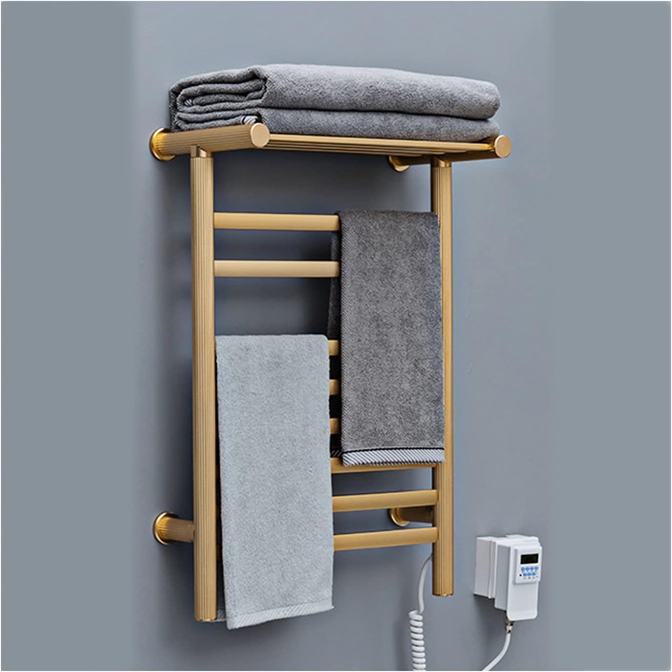 Heated Towel Rack, Electric Towel Warmer, Wall Mount Heated