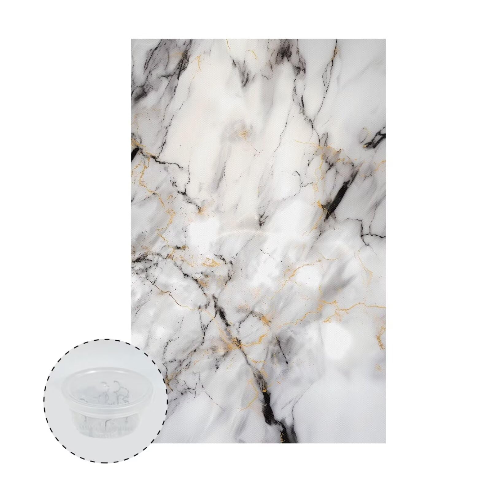 Maiyoinou Marble Headrest Cover for Recliner Chair, Easy to Install Wear Resistant Sofa Headrest Protector for Furniture Home Decoration