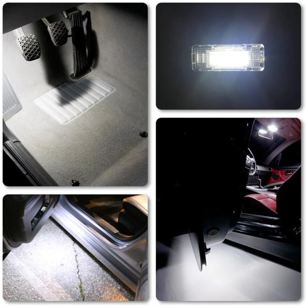 Oświetlenie Bagażnika dla BMW F20 F21 F30 F31 F32 F15 X1 X4 X5 X6 1/2/3/5/7 Series, 2 szt. lampek oświetlenia przestrzeni na nogi w bagażniku samochodu
