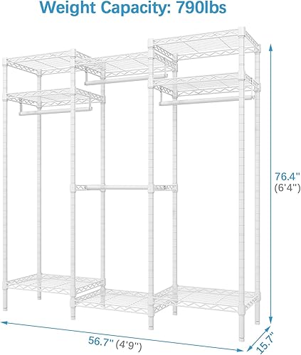 Miniatura 5 de VIPEK V5i Perchero de Ropa para Dormitorio Armarios Independientes Organizador de Closet, Armario Portátil Resistente Perchero de Ropa con 8