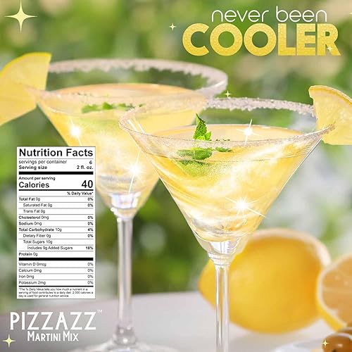 Miniatura 22 de Pizzazz Blue Envy - Mezcla de Martini con purpurina comestible para bebidas (12 onzas), mezcladores de bebidas prémium para cócteles, mezclador