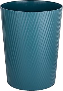 UUJOLY Small Trash Can Wastebasket Garbage Can Container Bins for Bathrooms, Laundry Room, Kitchens, Offices, Kids Rooms, Dorms (Bluish Green)