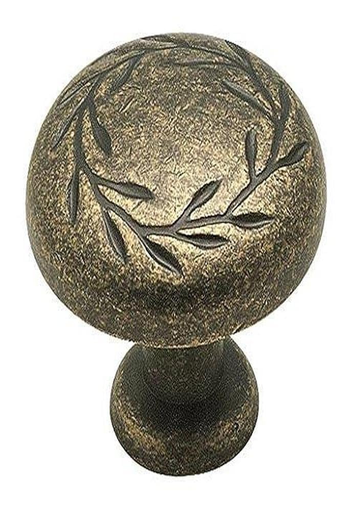Amerock | Cabinet Knob | Weathered Brass | 1-5/16 inch (33 mm) Diameter | Nature'S Splendor | 1 Pack | Drawer Knob | Cabinet Hardware