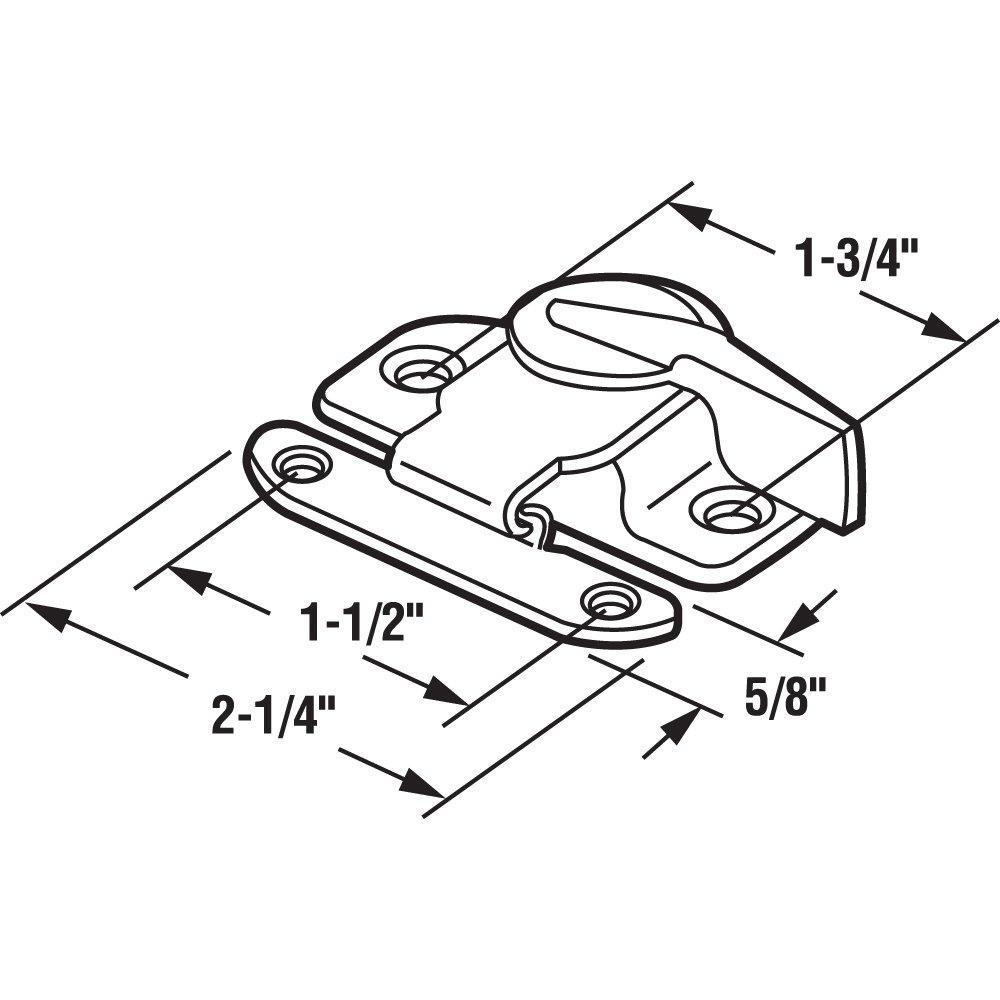 Amazon.co.jp: Prime Line Products Chrome Window Sash Lock F2526