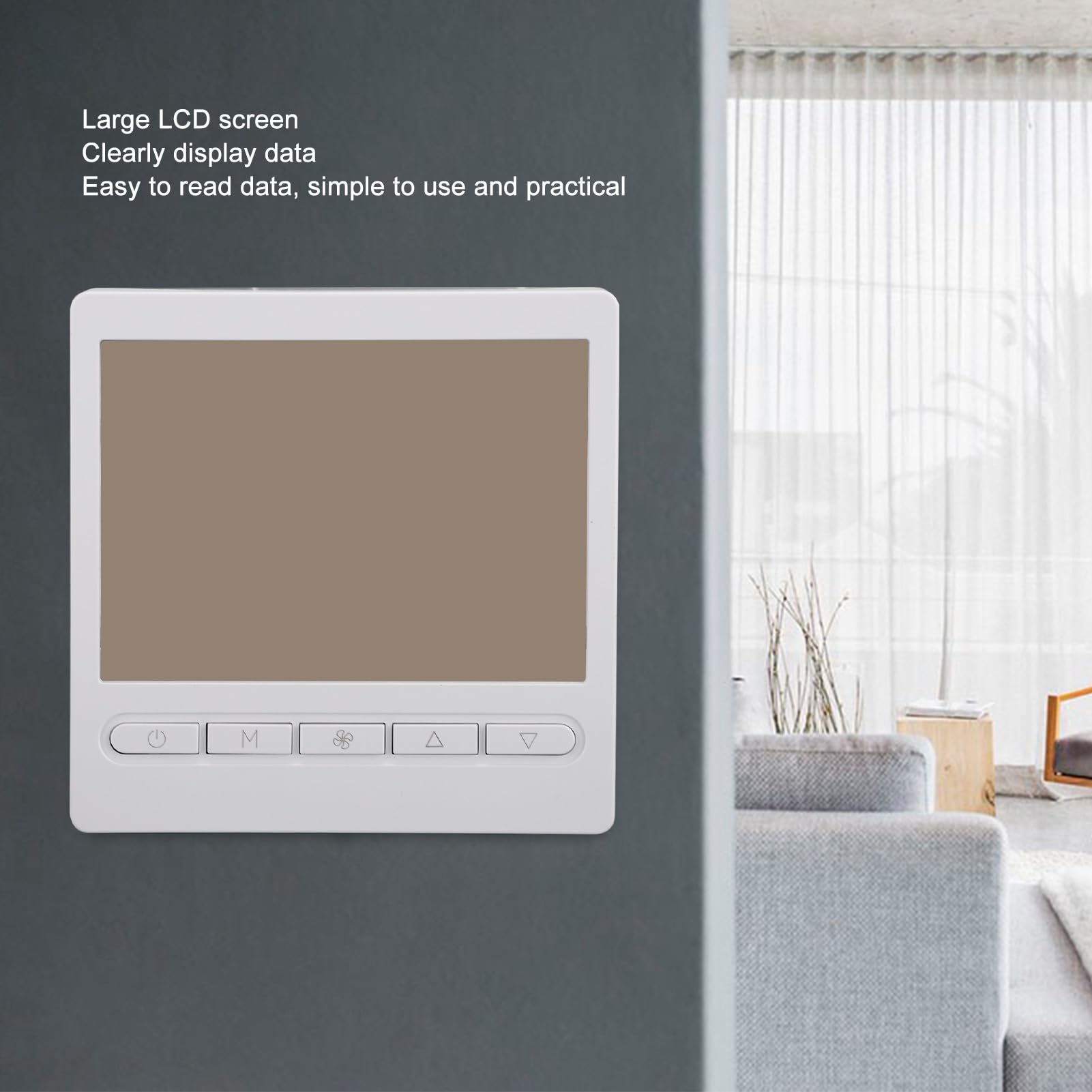 Fyearfly Termostato 2 en 1 3 A/10 A LCD programable 5-35 °C para climatización y calefacción por suelo radiante