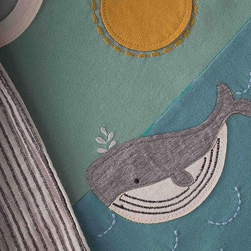 CIGIT - Green 100% Cotton Whale Embroidered T-shirt and Pants Set for Kids 1-5 Years - Flexible and Comfortable3