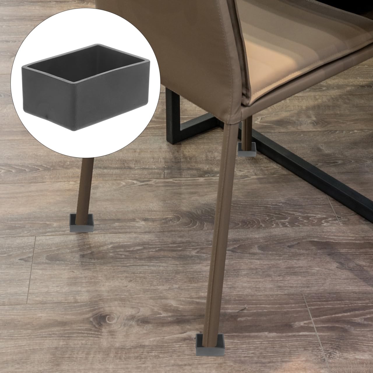 Veemoon Rectangular Rubber Chair Leg Caps 40 X 60MM - Image 3