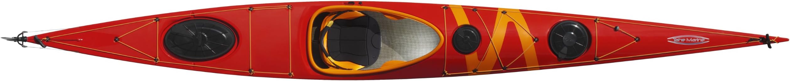 Composite Sit-in Sea/Touring Kayak, Orange/Yellow, 17.25-Feet