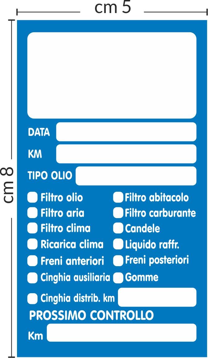 Etichette Adesive Per Tagliando Auto - 100 Pezzi 50x100mm, Impermeabili In PP - Foto 8