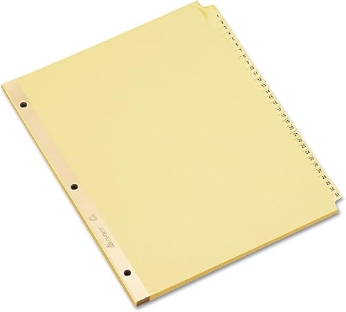 Avery Divisores laminados preimpresos con borde de encuadernación reforzado dorado