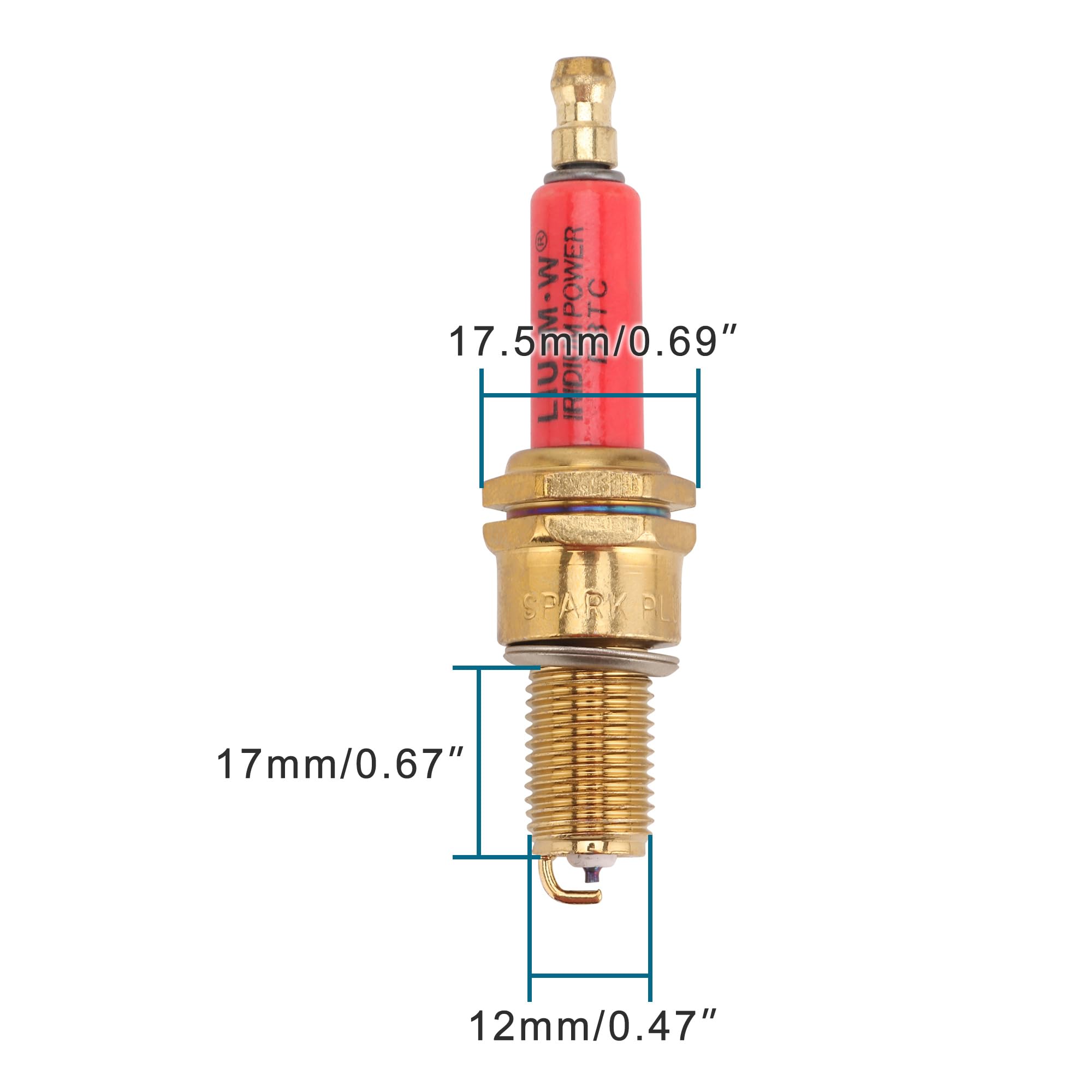 GOOFIT Set da 4 pezzi D8TC Candele Ignition scintilla Plug Sostituzione per 200cc CG 150CC KAZUMA SUNL ROKETA Pocket Bike Scooter ATV