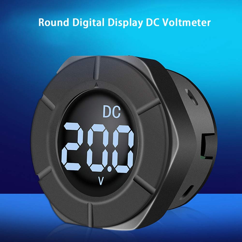 Digital Voltmeter DC 0-300V Autospannungsmesser - Rundes LCD -Display, Vielseitig für die Automobil und Heimnutzung, Genaue Spannungstester