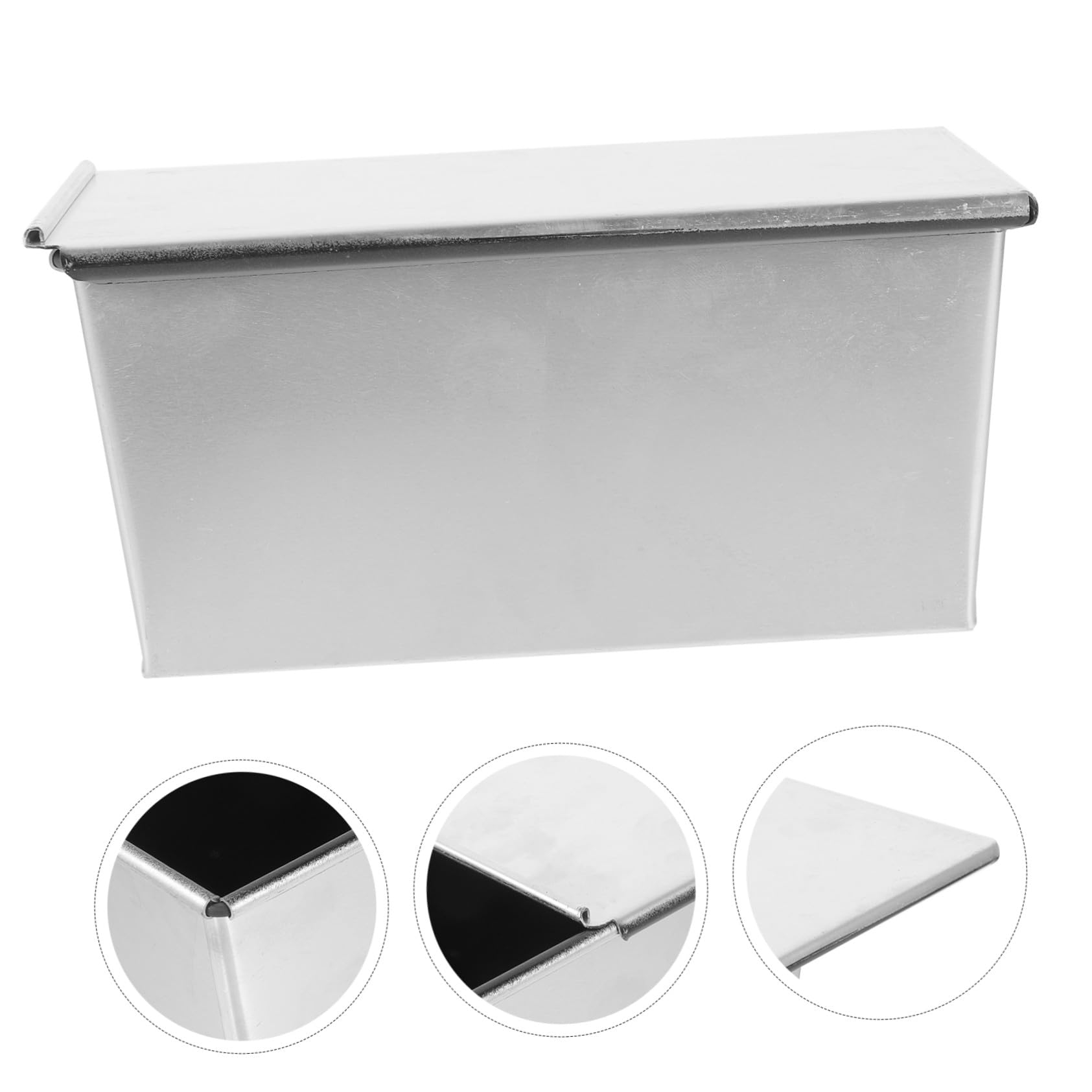 VALICLUD Antihaftbeschichtete mit Schneller Wärmeleitung Aluminiumlegierung Toastpfanne mit Deckel Metall Brotbackform und Gleichmäßiger Hitze für Bäckerei und Party