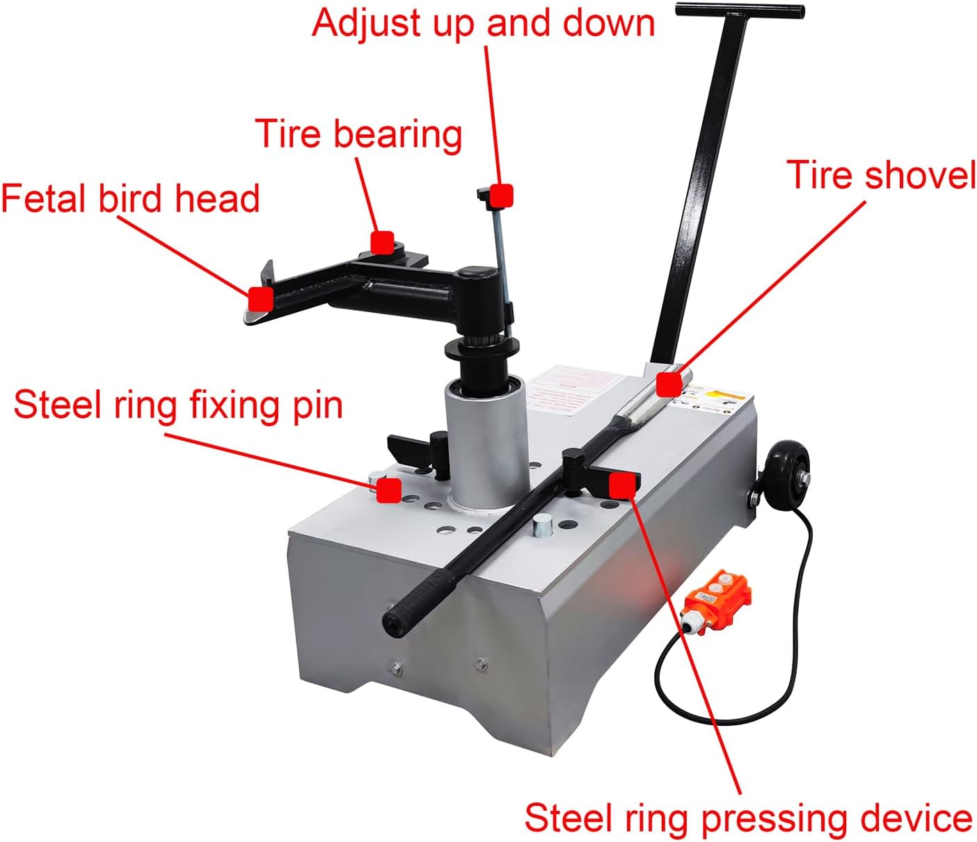 Portable Electric Tire Changer for 17.9-19.5" 16.5" 22.5" Truck Tire Changing Machine Tire Changer Tools 110V