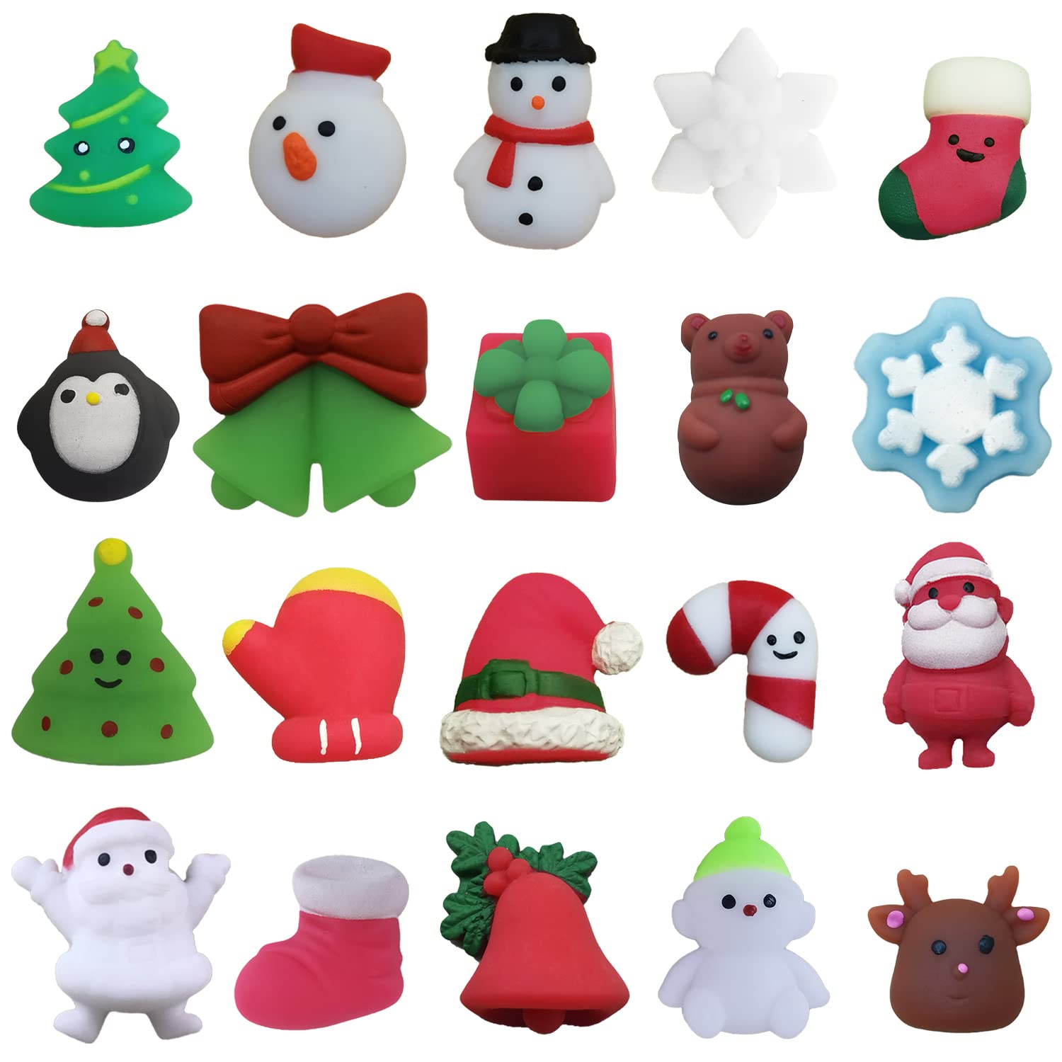 Photo 1 of 100PCS Christmas Mochi Squishy Toys
